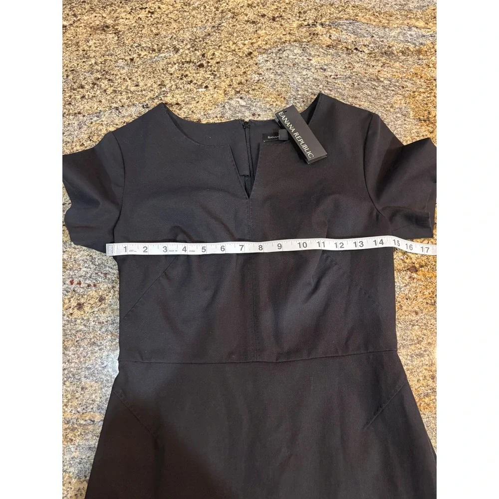 NWT Banana Republic Black Dress Women's Size 4 Short Sleeve Career Business $128